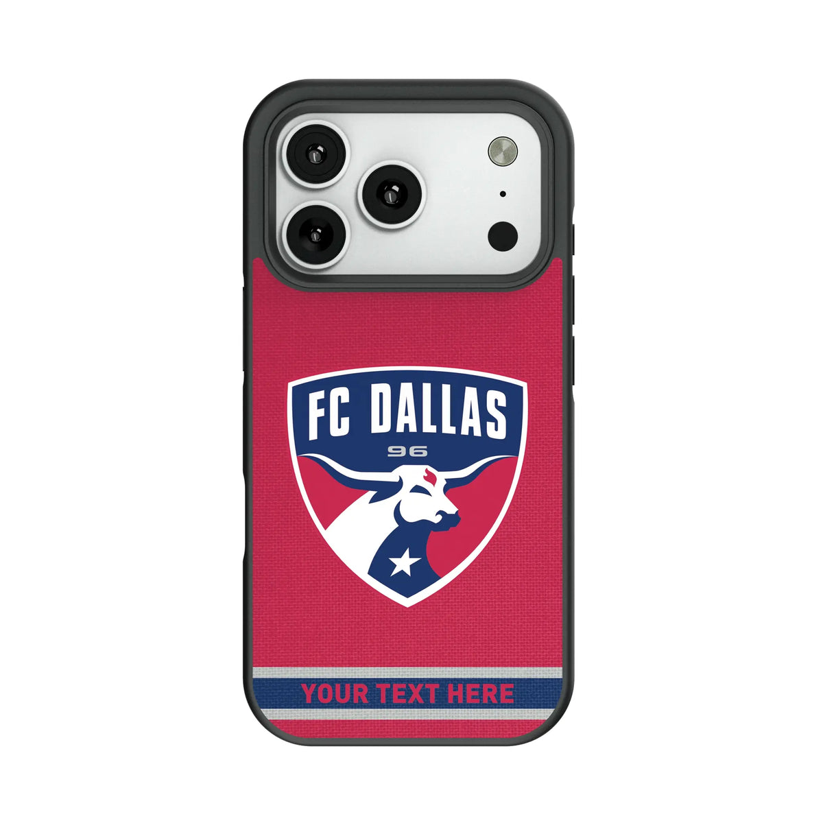 FC Dallas Personalized Stripe Bump Phone Case for Apple iPhone 14