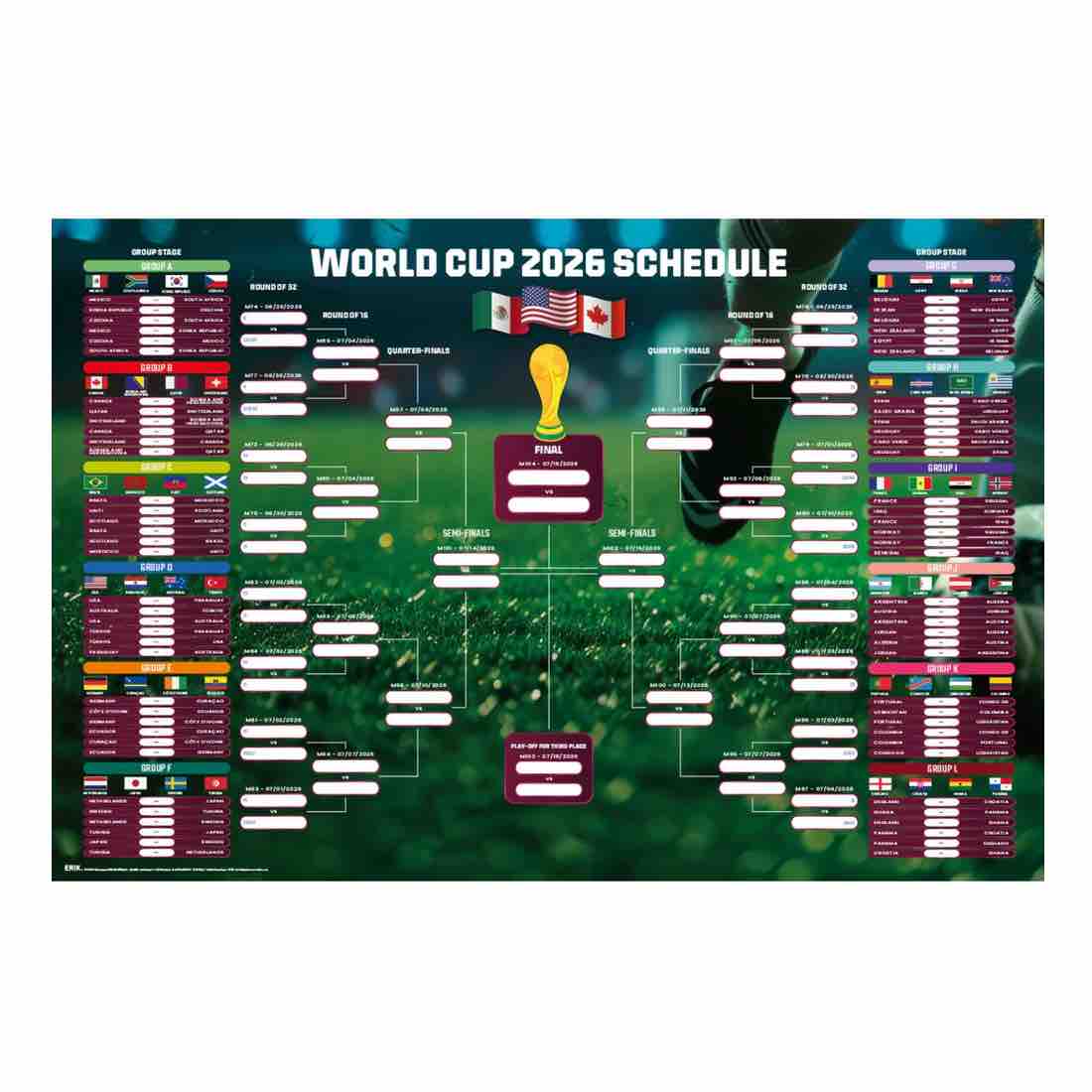 FIFA 2026 World Cup Match Bracket Poster 1