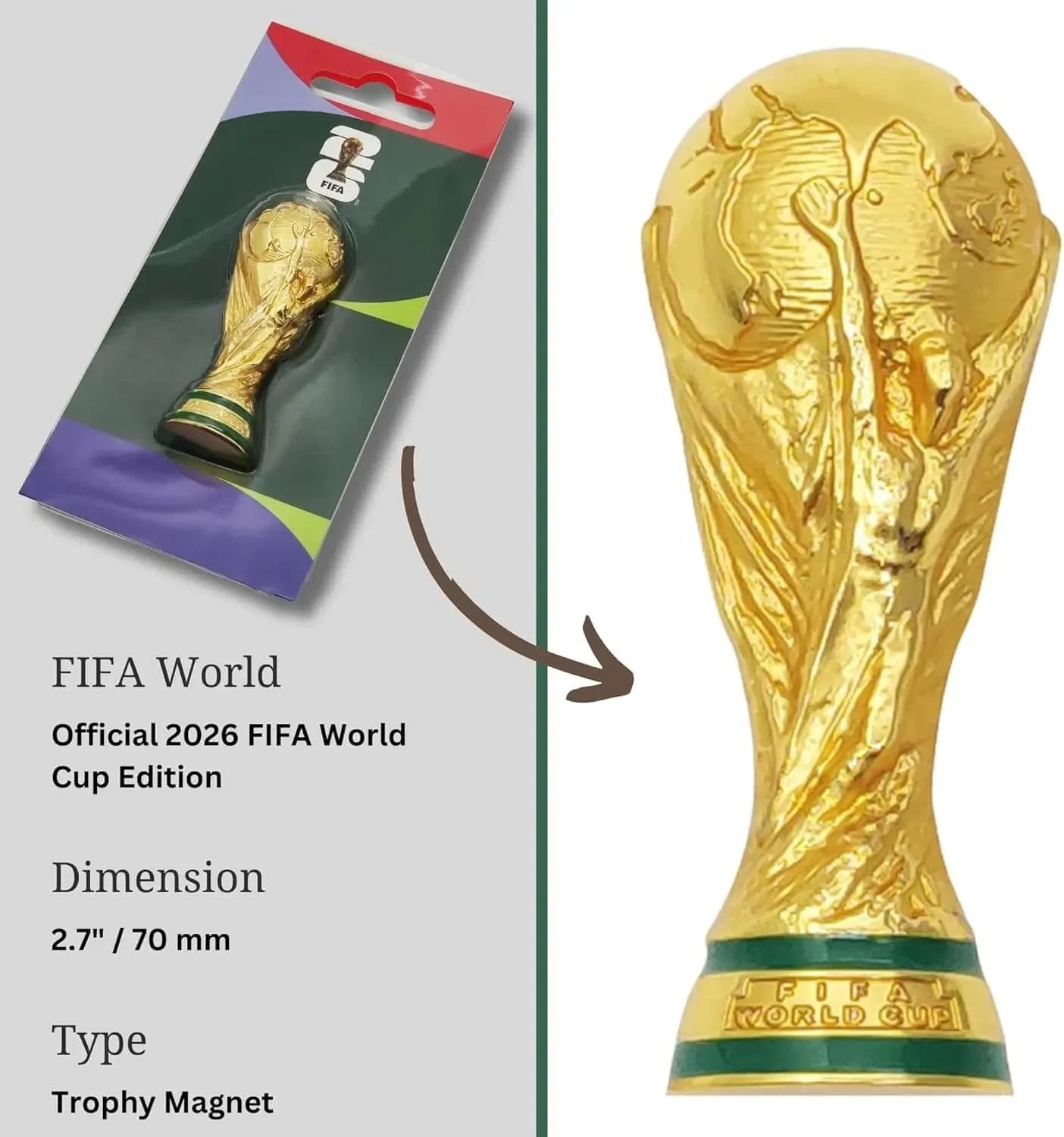 FIFA World Cup 3-Inch Trophy Magnet 2