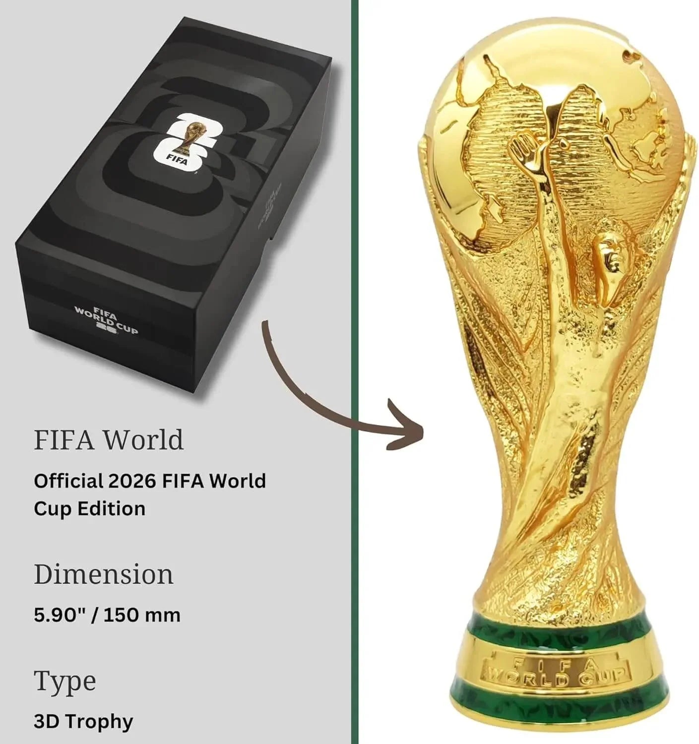 FIFA World Cup 3D 6-Inch Trophy Replica 2