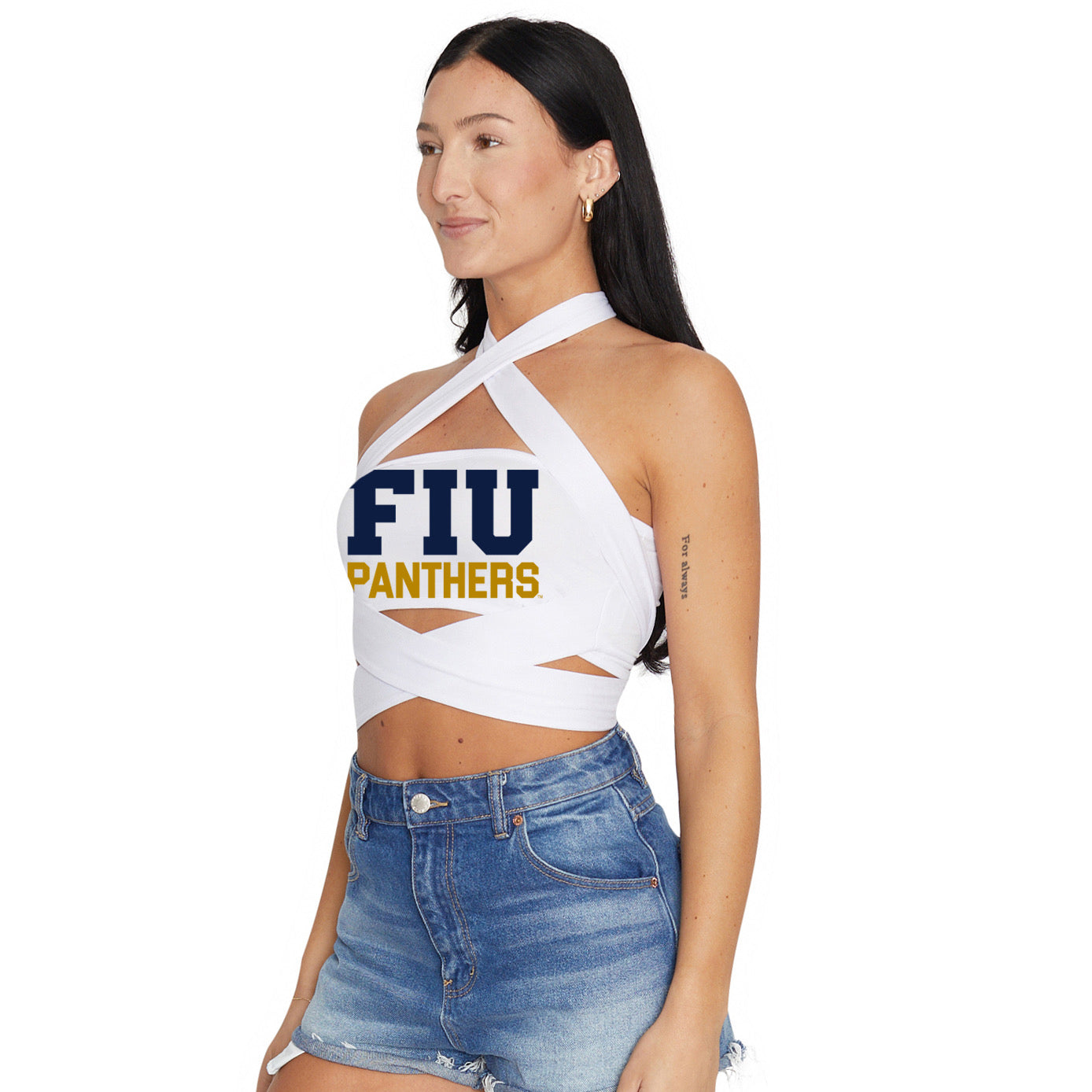 FIU Panthers White Multi Way Bandeau Top | lojobands
