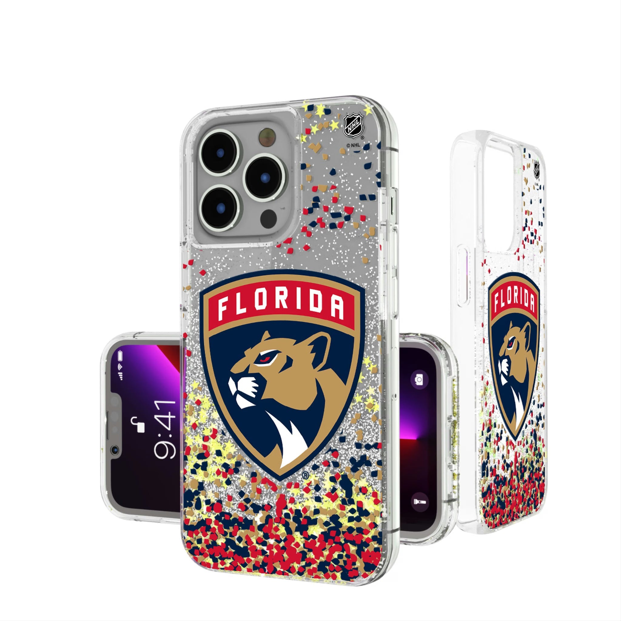 Florida Panthers Confetti Glitter Phone Case 4