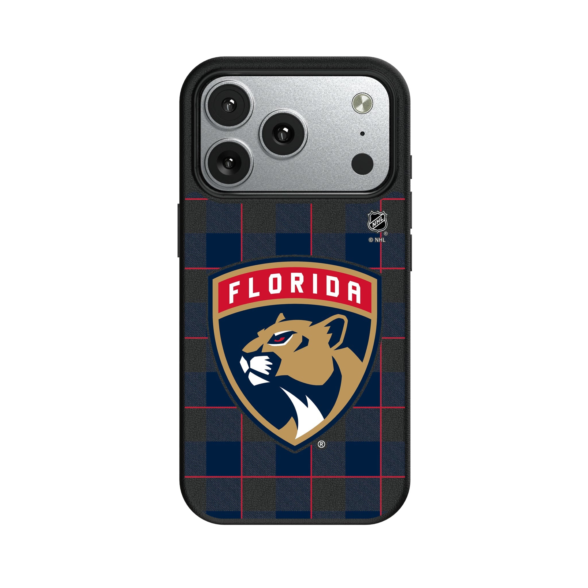Florida Panthers Plaid MagSafe Compatible Phone Case for Apple iPhone 9