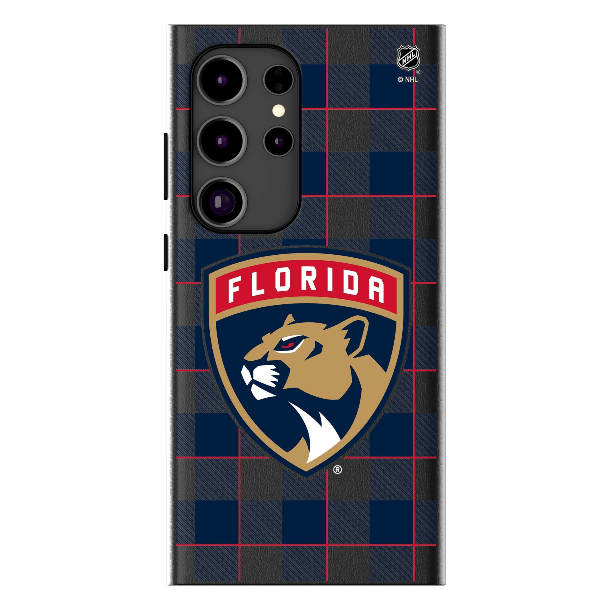 Florida Panthers Plaid MagSafe Compatible Phone Case for Samsung Galaxy 17