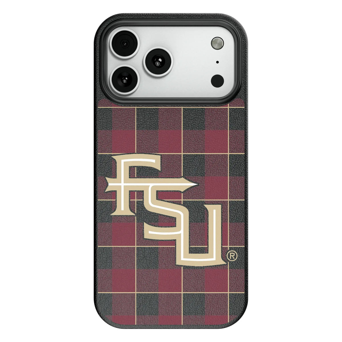 Florida State University Seminoles Athletic Wordmark Plaid MagSafe Compatible Phone Case for Apple iPhone 8