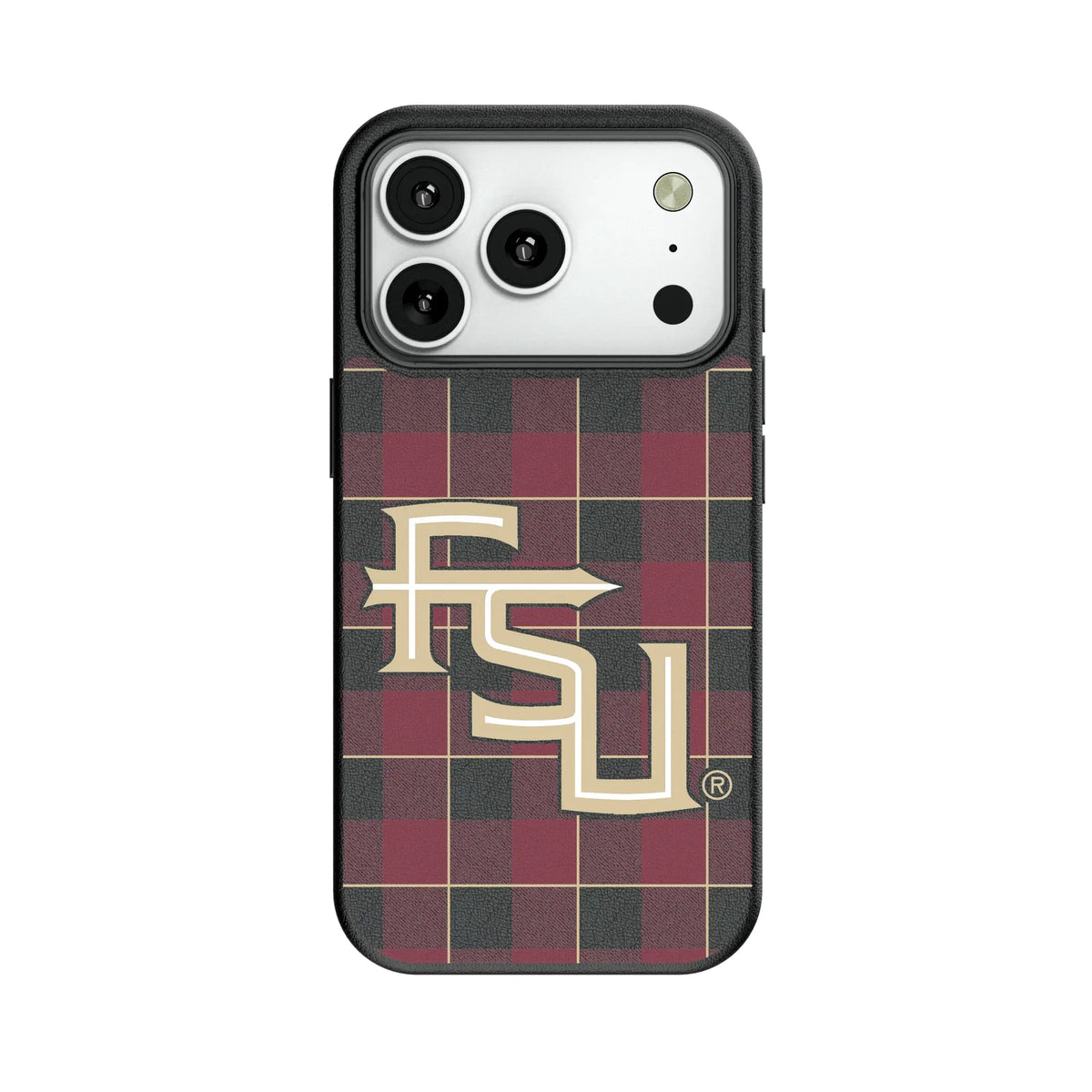 Florida State University Seminoles Athletic Wordmark Plaid MagSafe Compatible Phone Case for Apple iPhone 7
