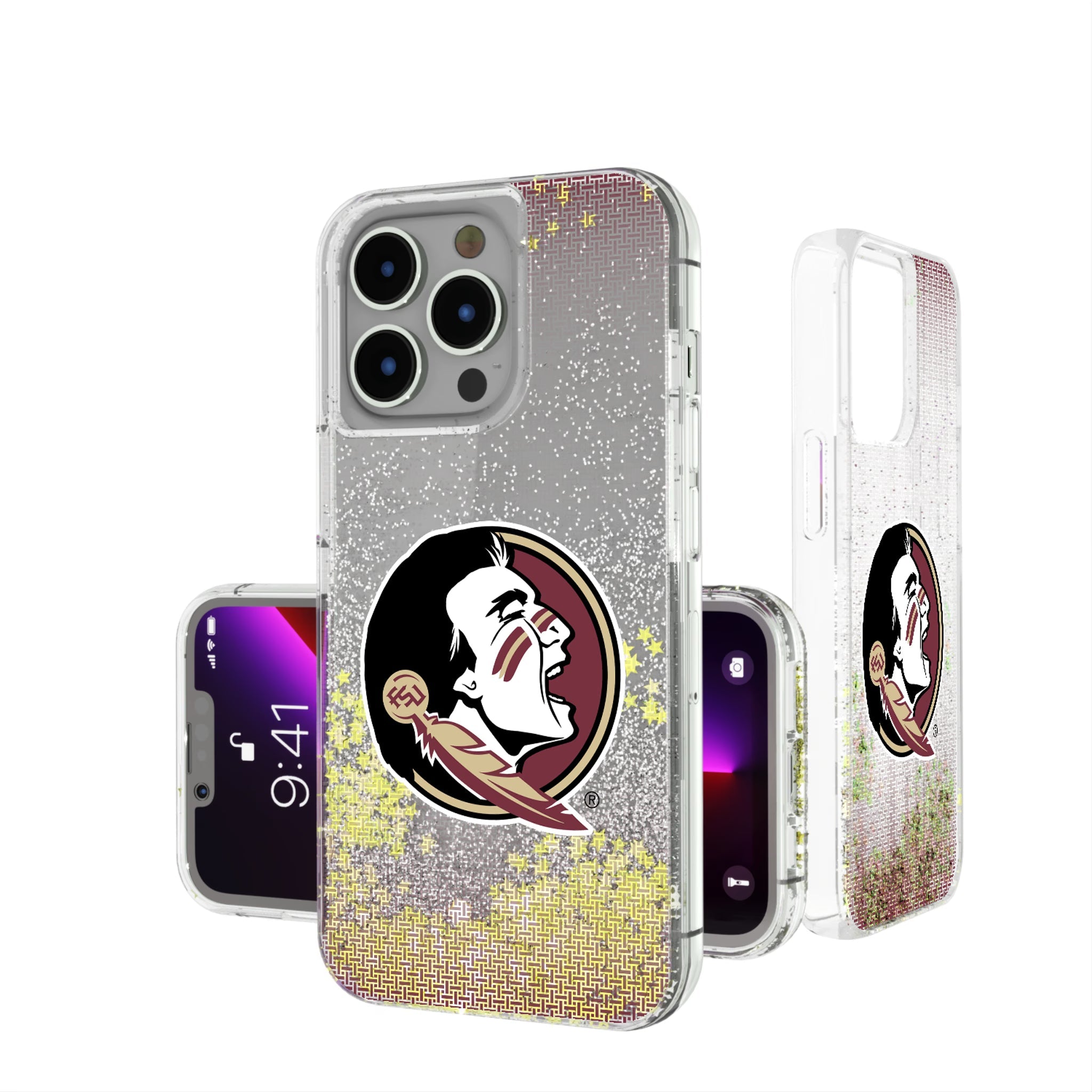 Florida State University Seminoles Linen Glitter Phone Case 6