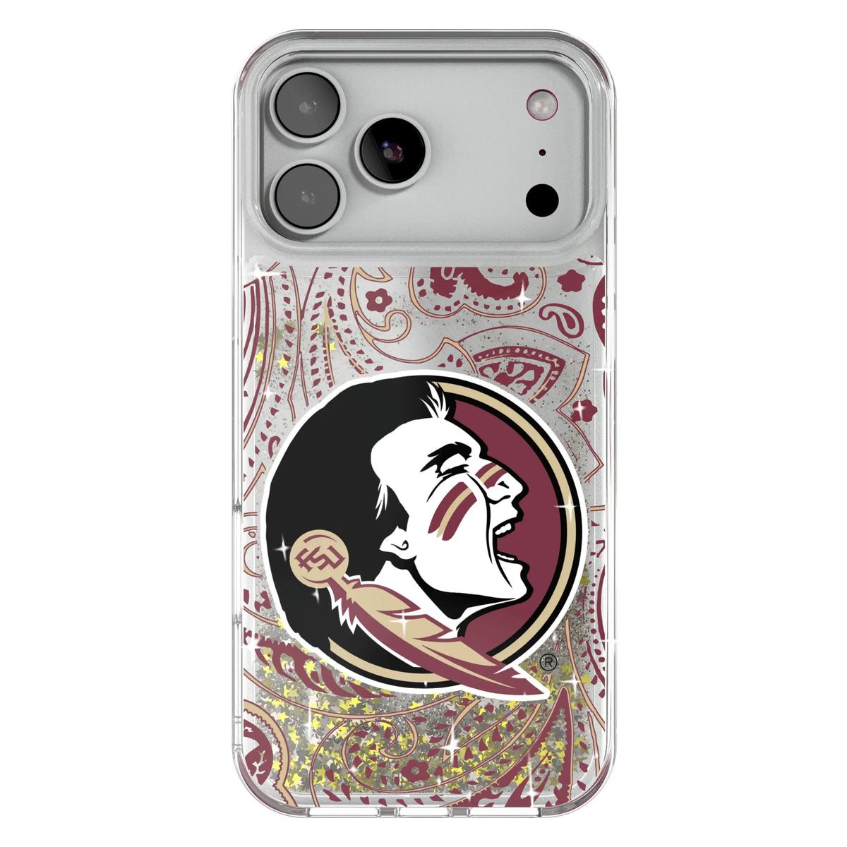 Florida State University Seminoles Paisley Glitter Phone Case 20