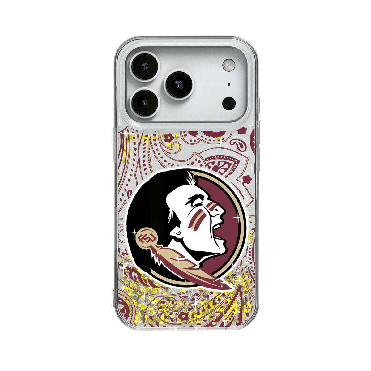 Florida State University Seminoles Paisley Glitter Phone Case 19