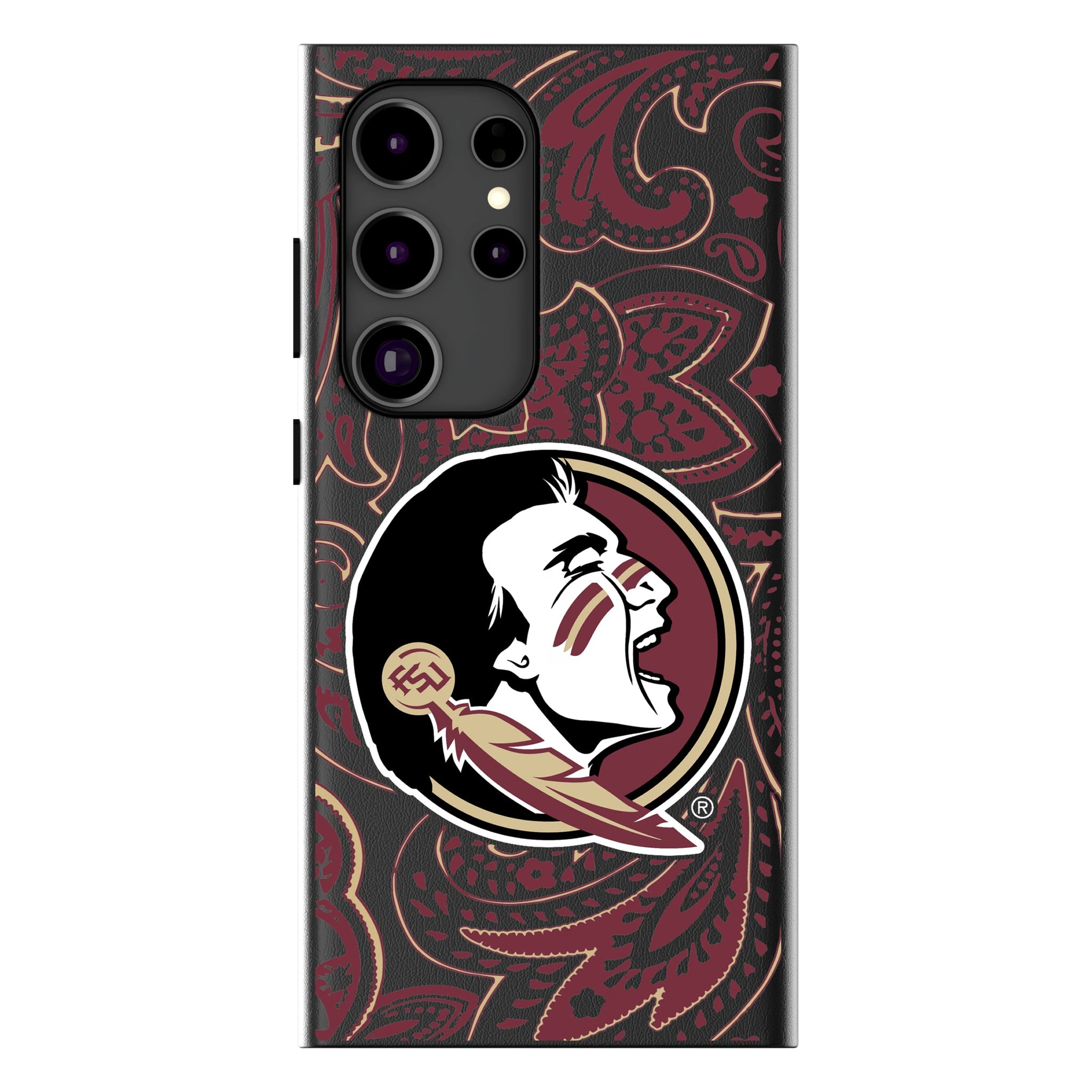 Florida State University Seminoles Paisley MagSafe Compatible Phone Case for Samsung Galaxy 18