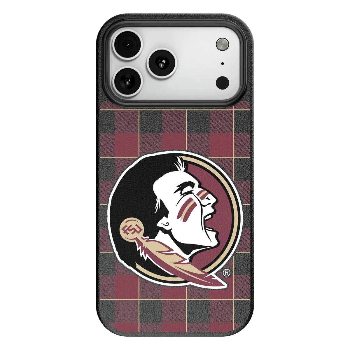 Florida State University Seminoles Plaid MagSafe Compatible Phone Case for Apple iPhone 8
