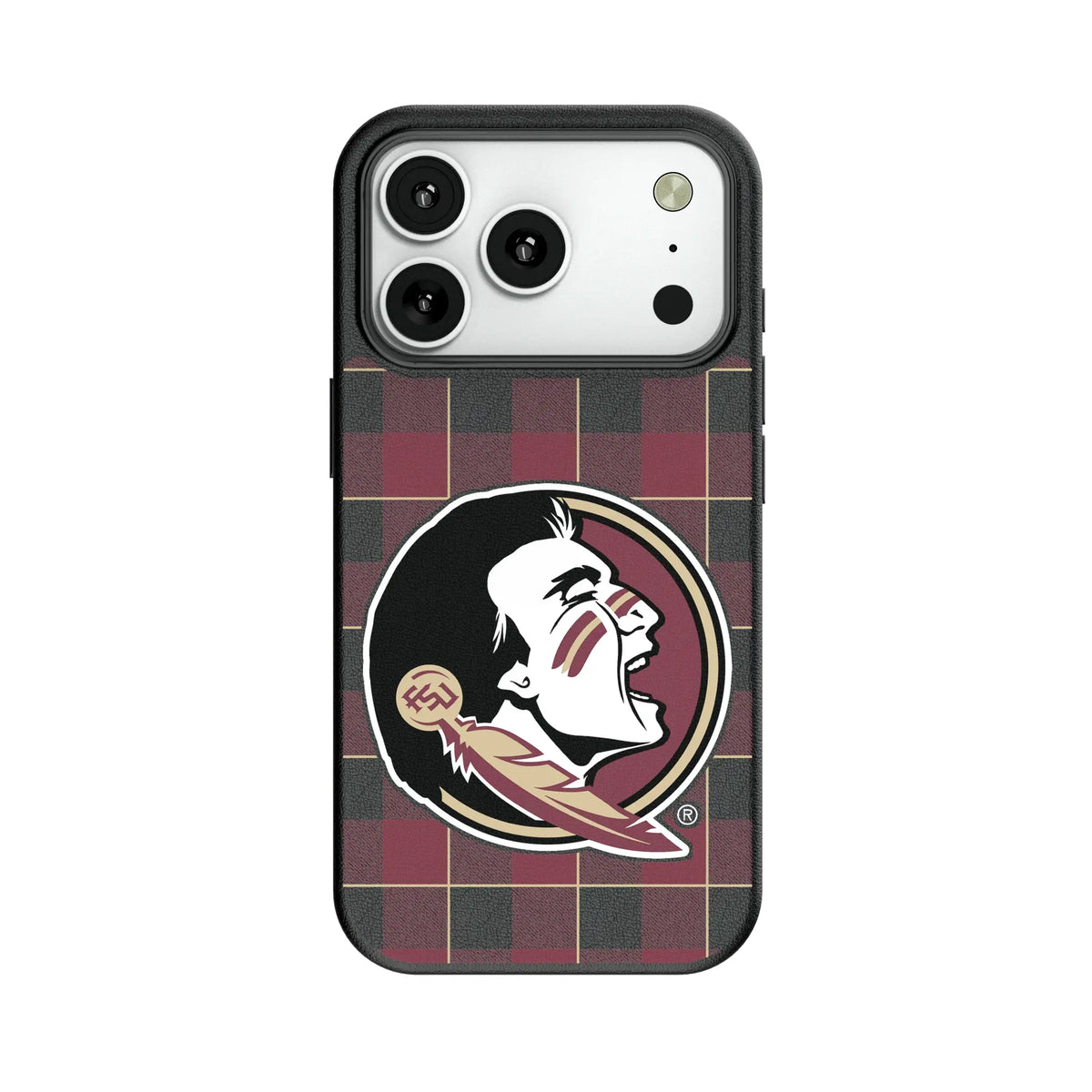 Florida State University Seminoles Plaid MagSafe Compatible Phone Case for Apple iPhone 7