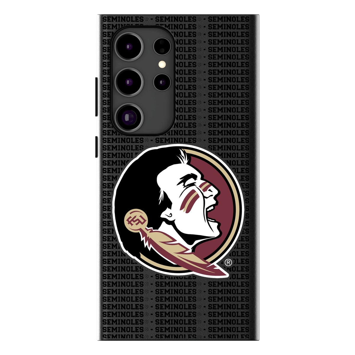 Florida State University Seminoles Text Backdrop MagSafe Compatible Phone Case for Samsung Galaxy 16