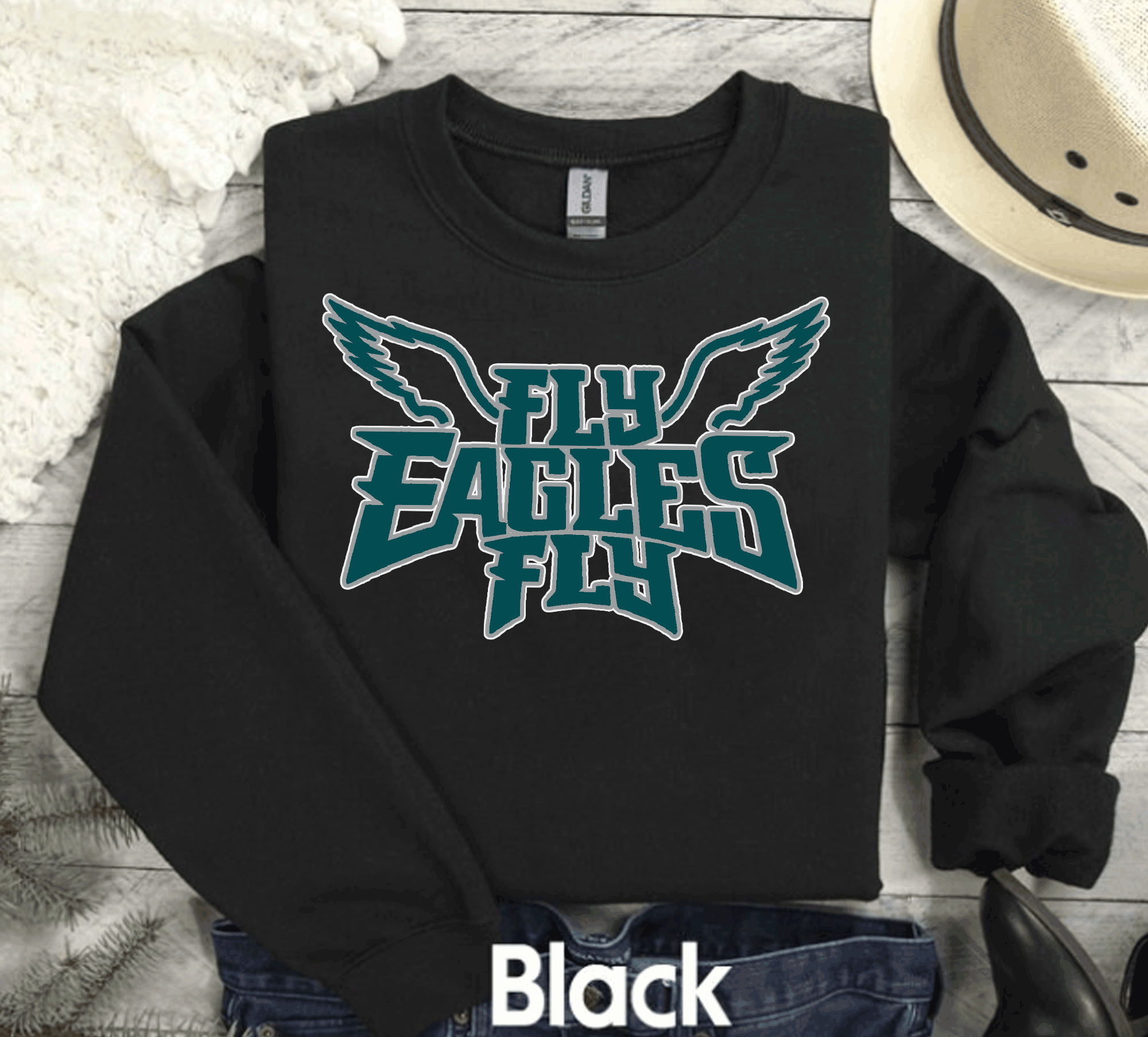 EAGLES Fly Birds Fly Bling Philadelphia Football Sweatshirt, Philly T-shirt, Trending Eagles Fan Shirts, Football Crewneck, Eagles Hoodie, Superbowl GIfts 4