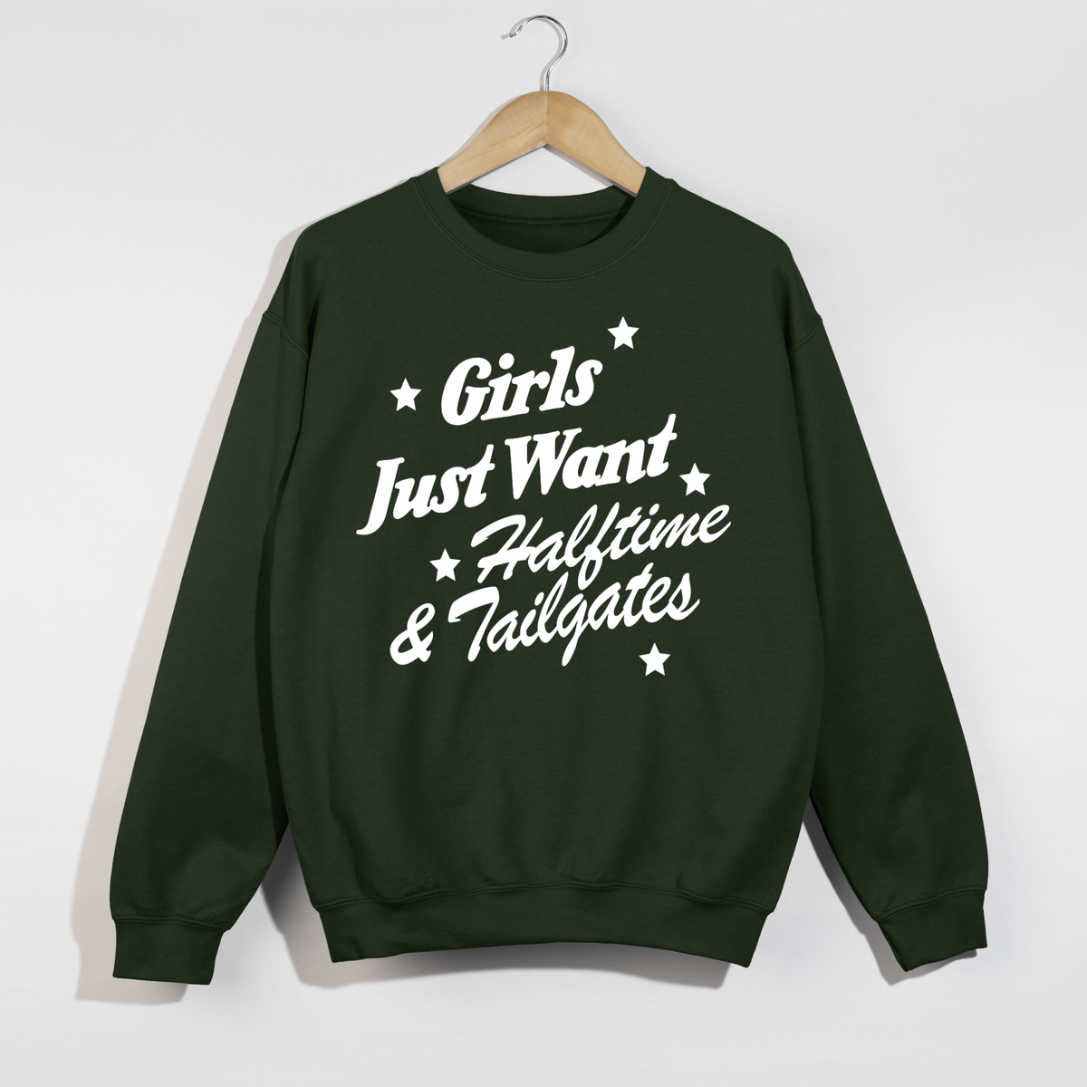 Girls Just Want Halftime & Tailgates Crewneck Sweatshirt 7