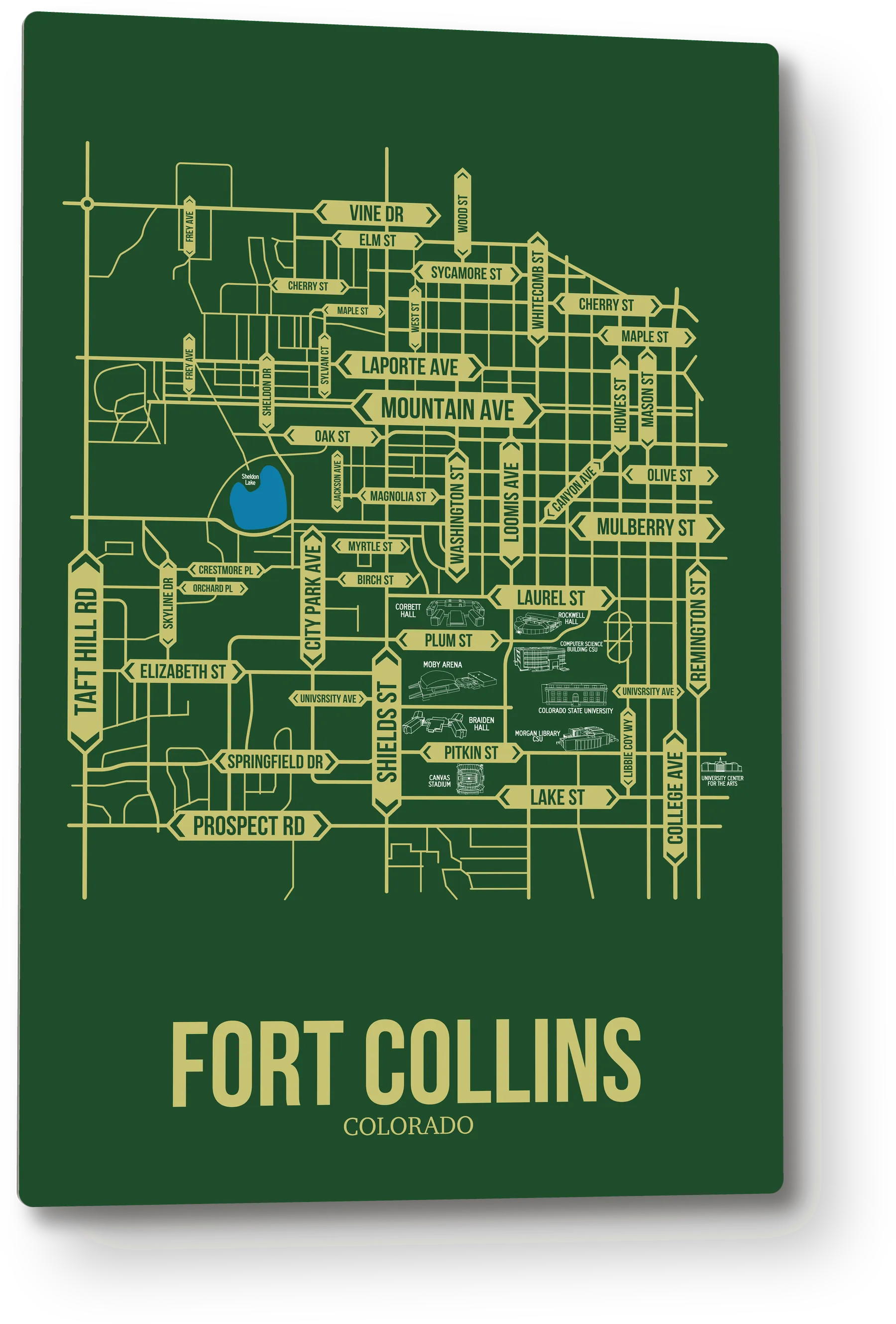 Fort Collins, Colorado street map 1