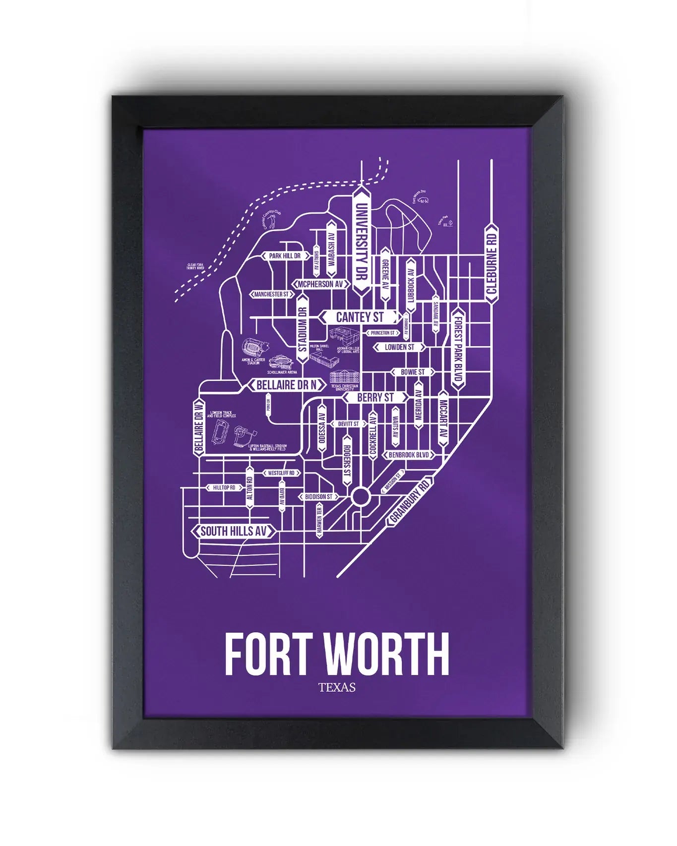 Fort Worth, Texas street map 10