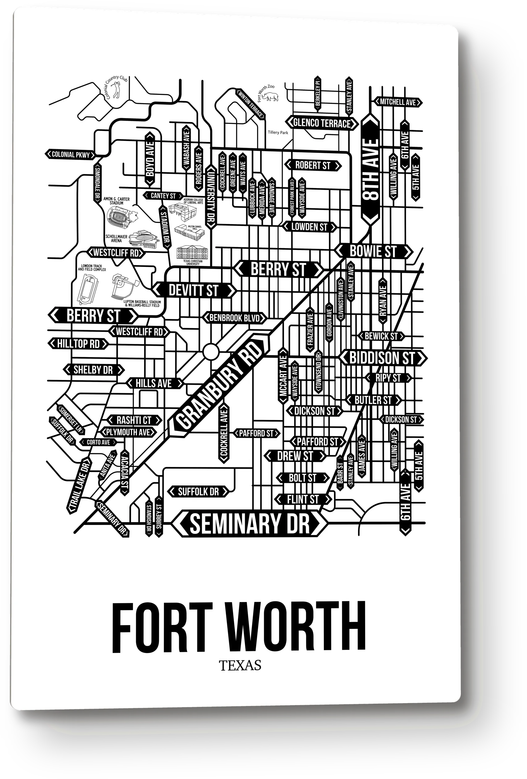 Fort Worth, Texas street map 8