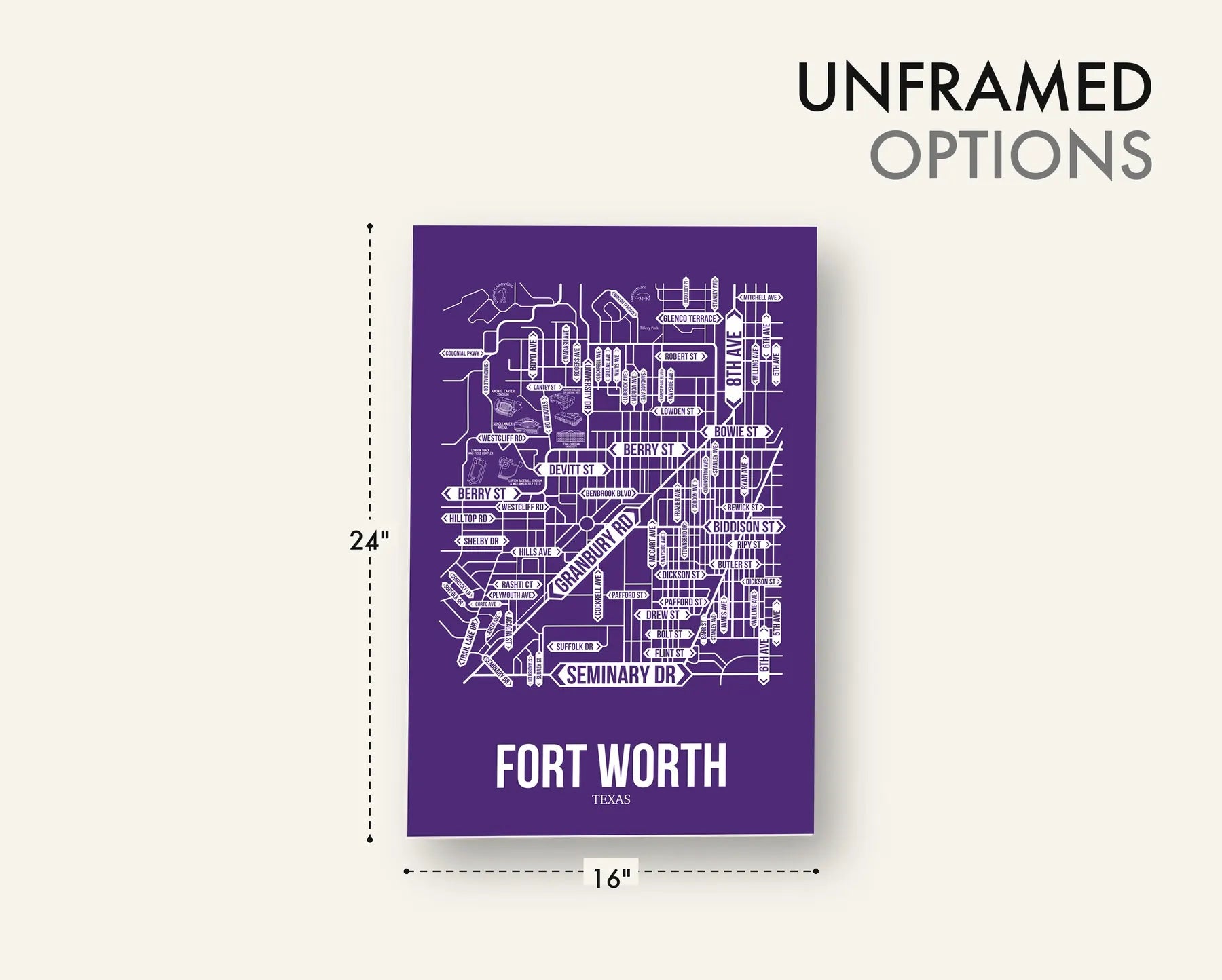 Fort Worth, Texas street map 18
