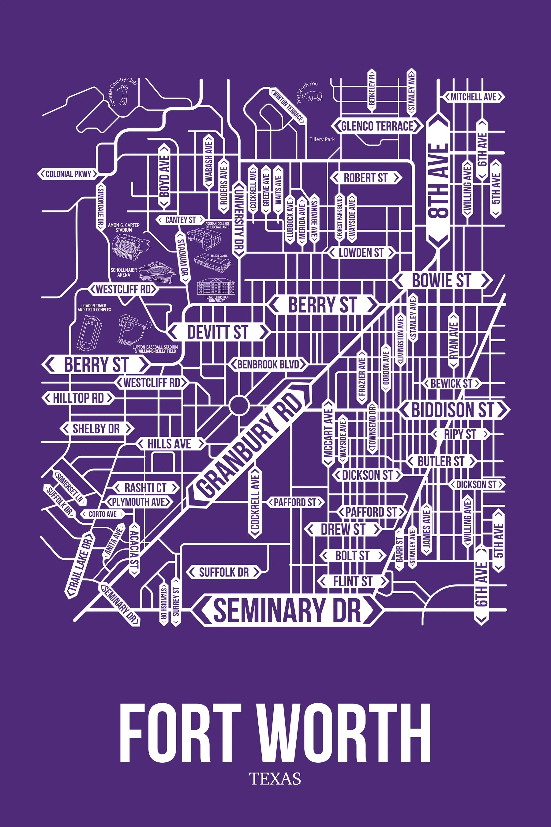 Fort Worth, Texas street map 7