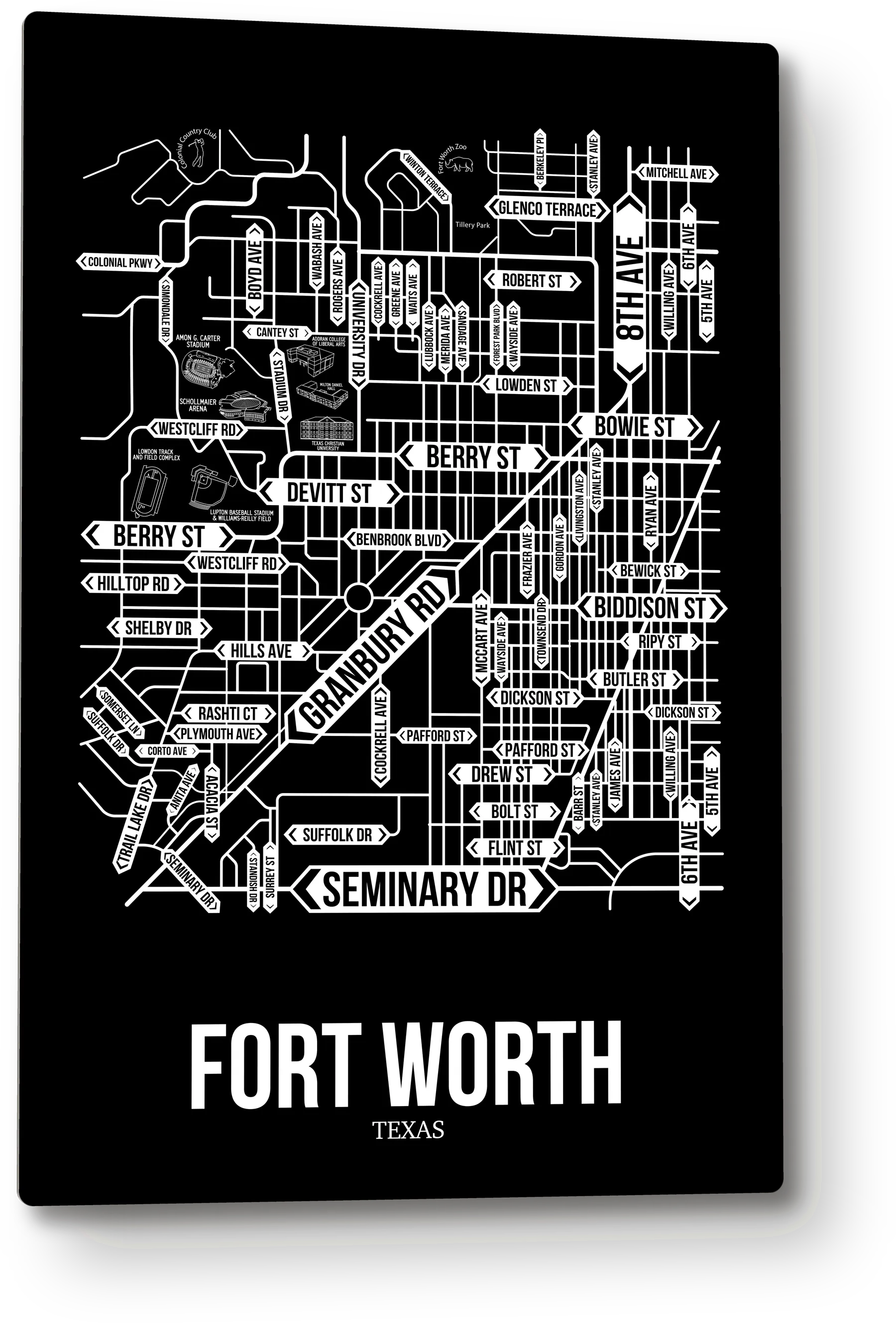 Fort Worth, Texas street map 9