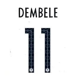 France 2018 Away Dembele #11 Jersey Name Set 1