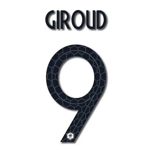 France 2018 Away Giroud #9 Jersey Name Set 1