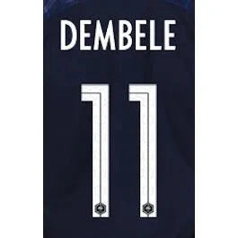 France 2018 Home Dembele #11 Jersey Name Set 1