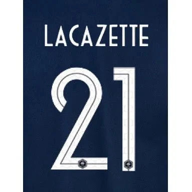 France 2018 Home Lacazette #21 Jersey Name Set 1