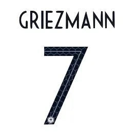 France 2018 Youth Away Griezmann #7 Jersey Name Set 1
