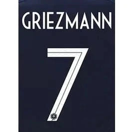 France 2018 Youth Home Griezmann #7 Jersey Name Set 1