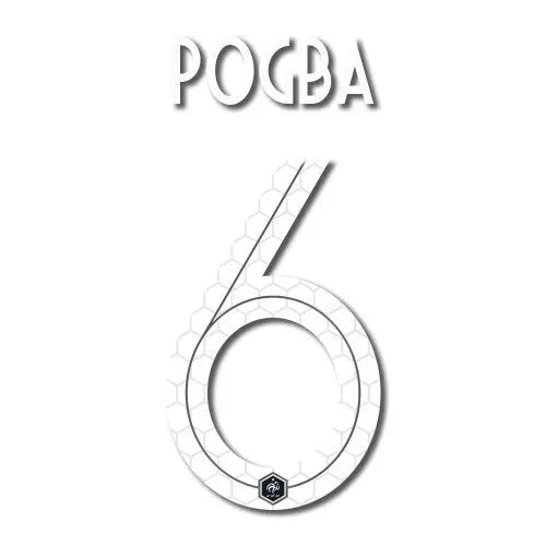 France 2018 Youth Home Pogba #6 Jersey Name Set 1