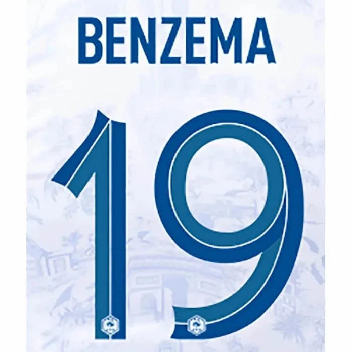 France 2022-23 Away Benzema #9 Jersey Name Set 1