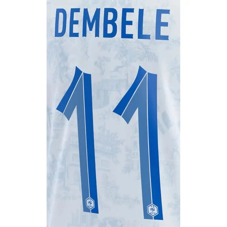 France 2022-23 Away Dembele #11 Jersey Name Set 1