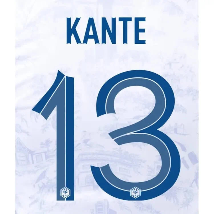 France 2022-23 Away Kante #13 Jersey Name Set 1