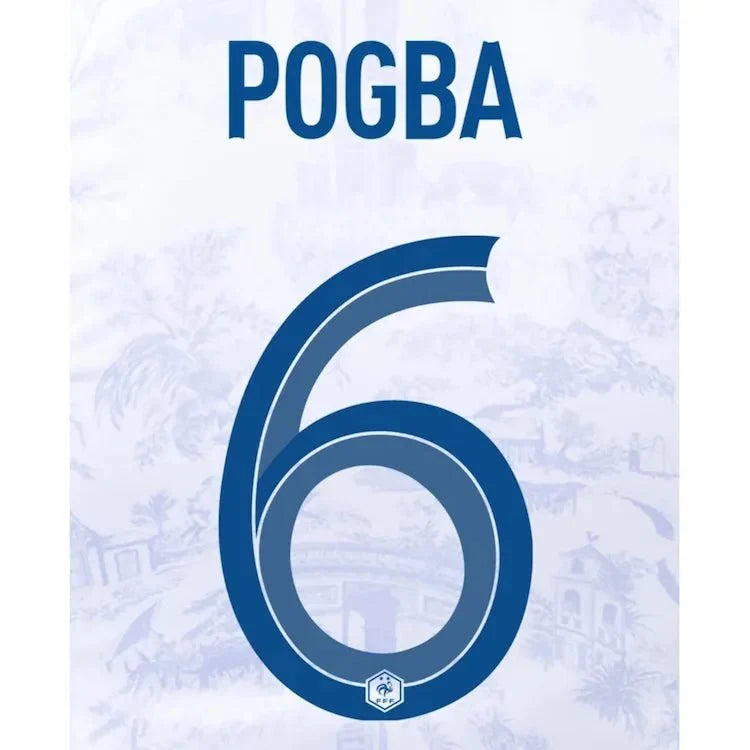 France 2022-23 Away Pogba #6 Jersey Name Set 1