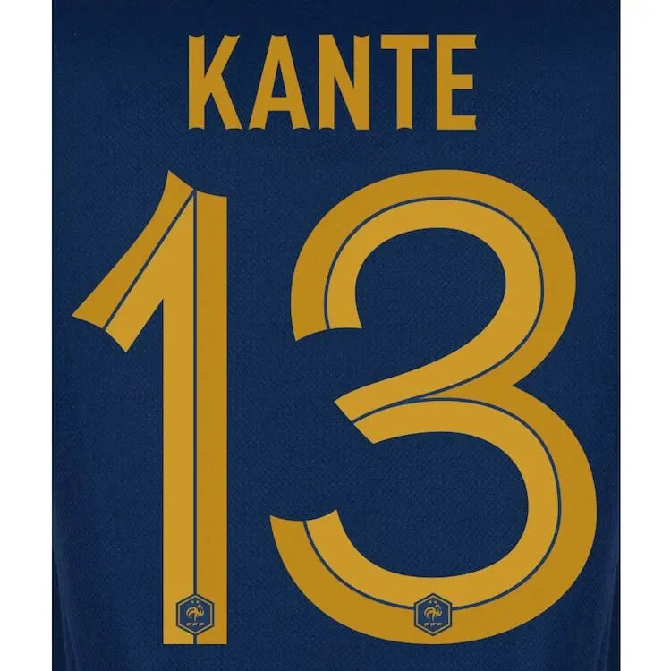 France 2022-23 Home Kante #13 Jersey Name Set 1