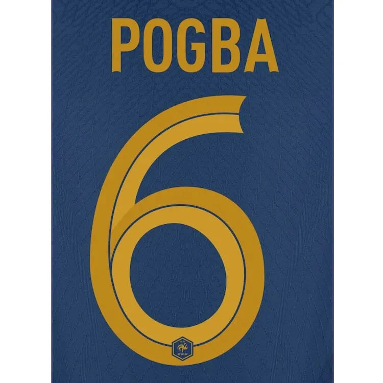 France 2022-23 Home Pogba #9 Jersey Name Set 1