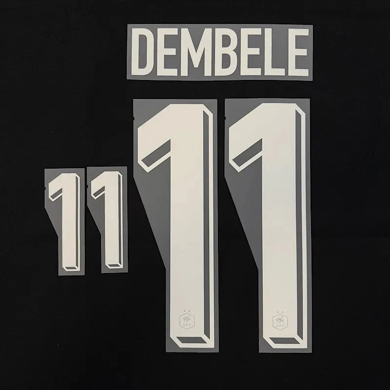 France 2024/25 Home Dembele #11 Jersey Name Set 1