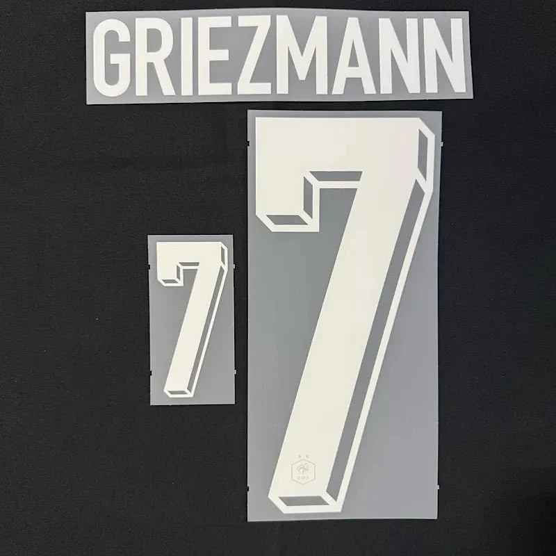 France 2024/25 Home Griezmann #7 Jersey Name Set 1