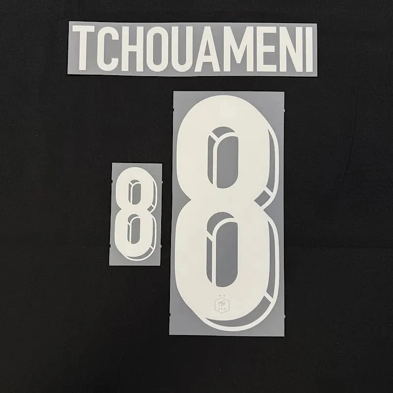 France 2024/25 Home Tchouameni #8 Jersey Name Set 1