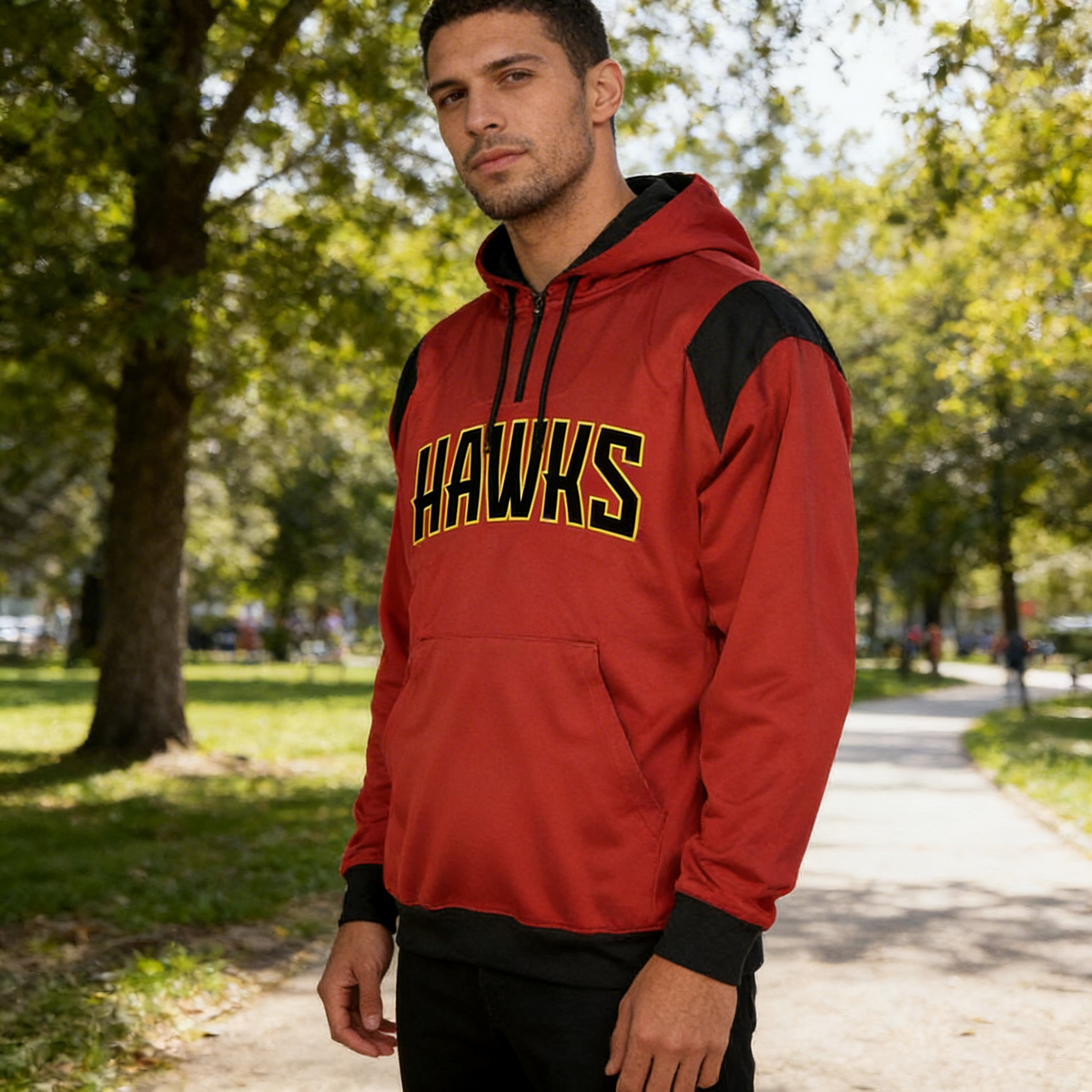 NBA Men's Sports 1/4 Zip Hoodie Atlanta Hawks, Size 3XT 1