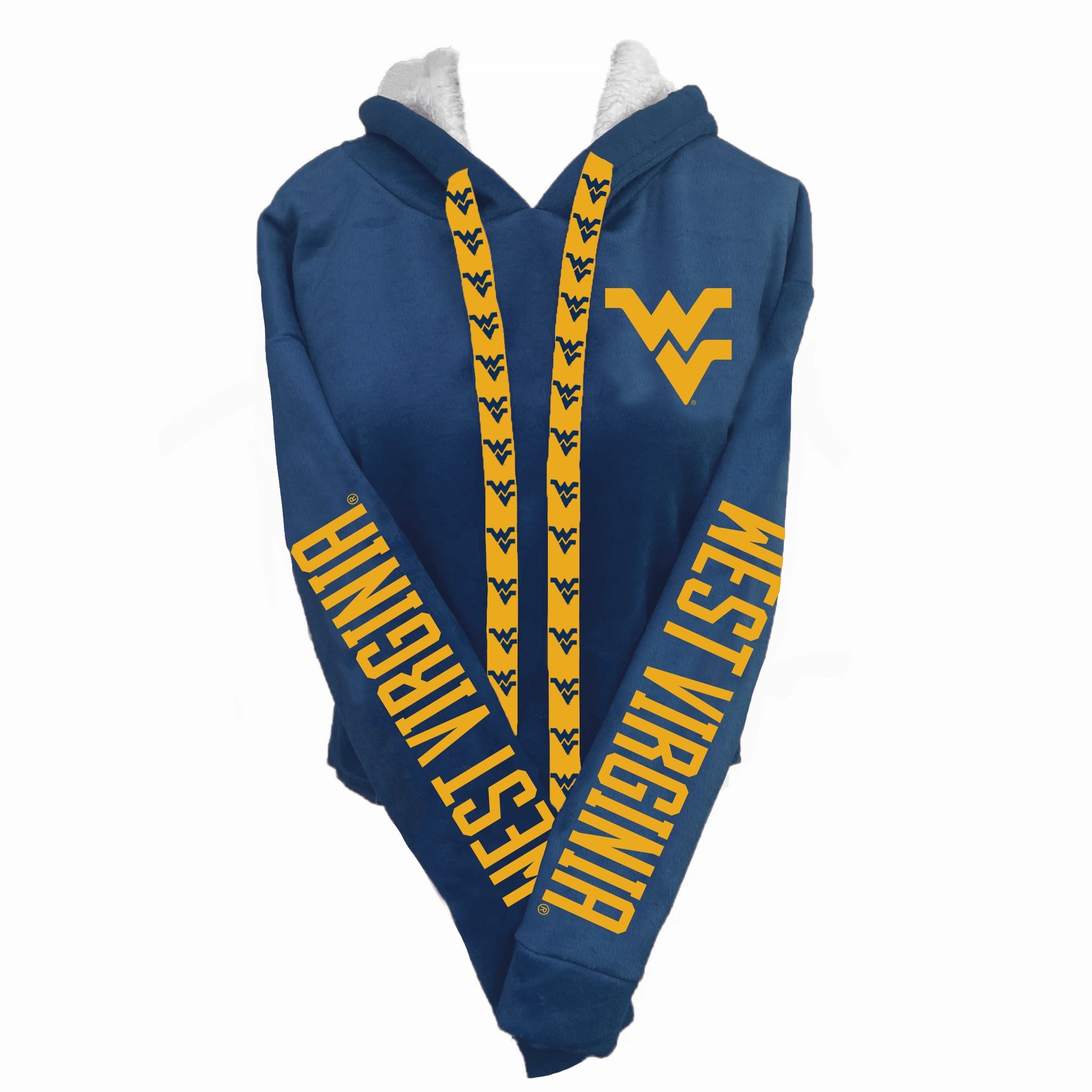 West Virginia Mountaineers Varsity Furry Hoodie 3