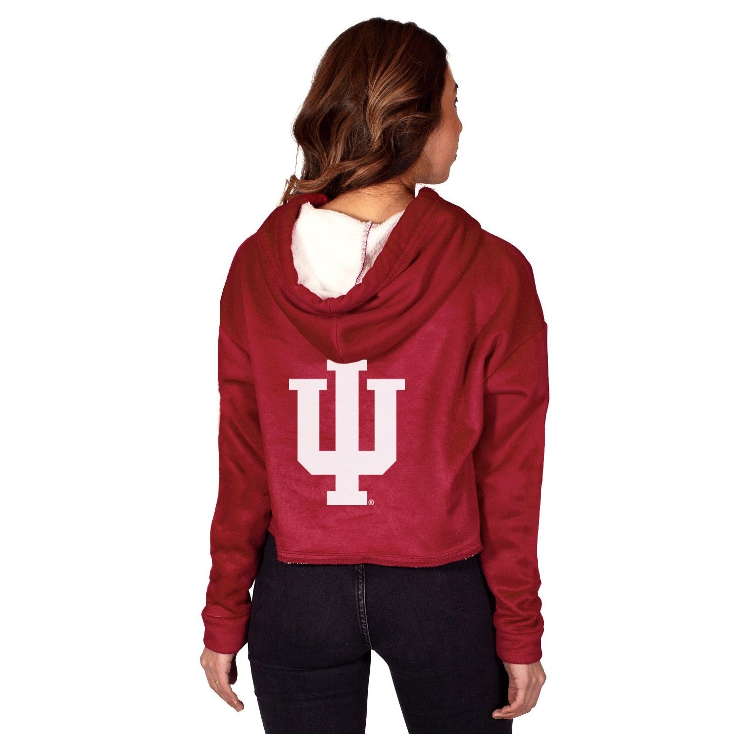 Indiana Hoosiers Crimson Varsity Furry Hoodie 3
