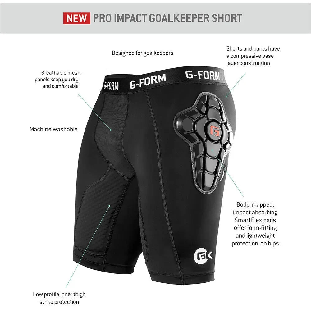 G-Form Goalkeeper Pro Impact Short - Black 5