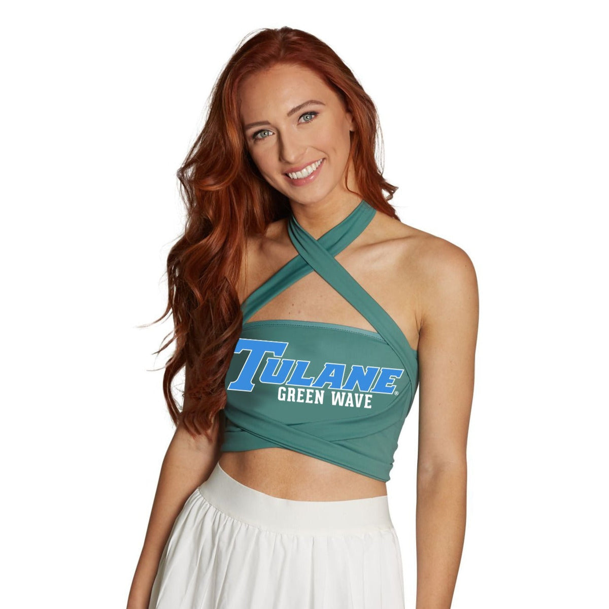 Tulane Green Multi Way Bandeau Top | lojobands 3