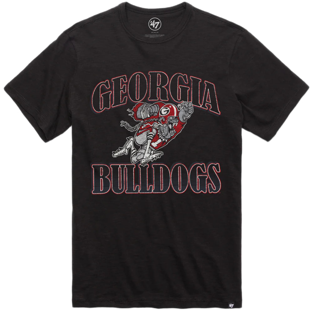 Georgia Bulldogs - Vintage Overrun Jet Black Scrum Men's Tee 1