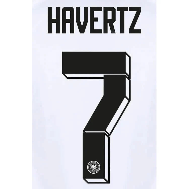 Germany 2024/25 Home Havertz #7 Jersey Name Set 1