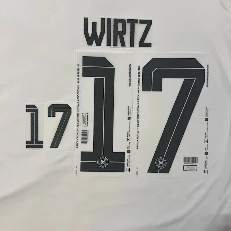 Germany 2026- Home WIRTZ #17 Youth Official Name Set 1