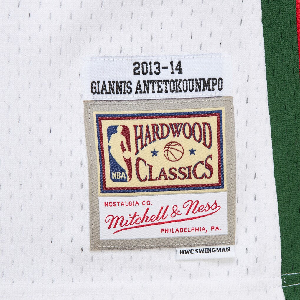Milwaukee Bucks - Giannis Antetokounmpo 2013-14 White Swingman Jersey 5